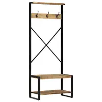 Gossi suport pentru haine 80x40x190 cm lemn masiv de mango