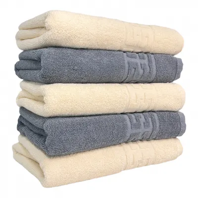 Set 5 Prosoape Baie, Bumbac 100%, Gri Bej