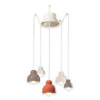 Sospensione 5 Luci / 5-Lights Pendant Deco Berimbau Finish - Mix C2607