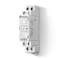 Contactor modular - 2 contacte, 25 A, Contactor modular, 25 A, Indicator mecanic + LED, 230...240 V, C.A. (50/60Hz)/C.C., AgSnO2, Toate contactele ND (normal deschise), Standard