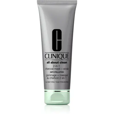 Clinique All About Clean™ 2-in-1 Charcoal Mask + Scrub masca de fata pentru curatare 100 ml