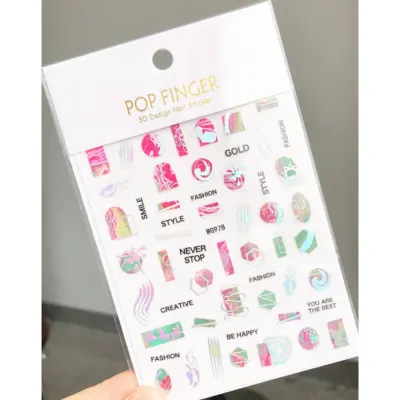 Abtibilduri unghii Marquise, STICKER132, Multicolor
