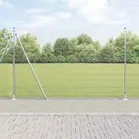 vidaXL Plasă de Sârmă Sudată cu Bază din Beton 50 x 1,6 m Argintiu