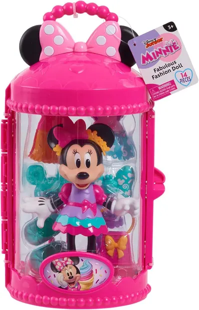 Set de joacă Just Play Disney Minnie - Păpușă cu accesorii, petrecere drăguță