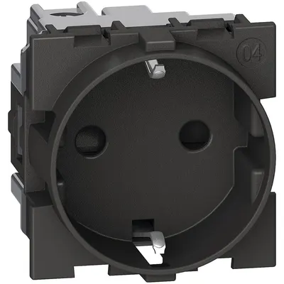 Priza 2M standard german Bticino Living Now KG4141, negru