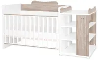 Patut modular multifunctional Lorelli, 5 configurari, diferite 190 x 72 cm, Multi White Coffe