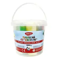 Plastilina in galeata, 10culori, 1500g, Daco