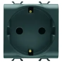 Priza 2 module Gewiss Chorus GW12241, negru satin