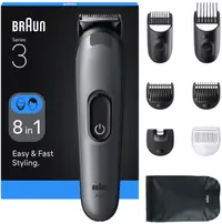 Trimmer pentru față/păr/corp Braun - AIO3540, MS/Grey