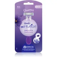 Wilkinson Sword My Intuition Quattro aparat de ras de unică folosință Violet Blooms 3 buc