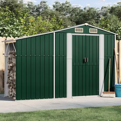Gossi sopron de gradina, verde, 277x93x179 cm, otel zincat