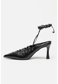 Pantofi slingback din piele Lacelle - Negru