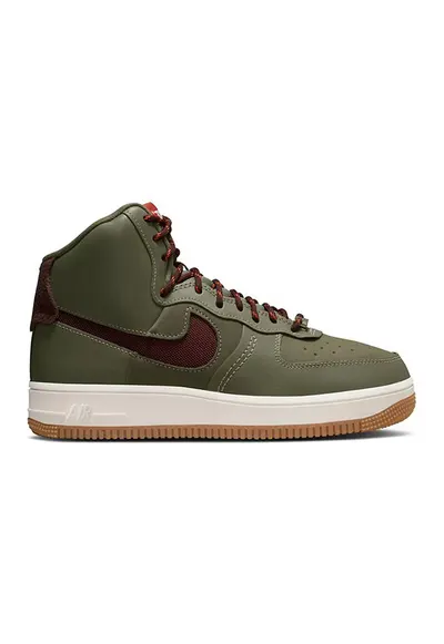 Pantofi sport inalti din piele cu insertii din material textil Air Force Sculpt Wild - Maro/Kaki