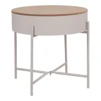 Măsuță auxiliară rotundă din metal ø 40 cm Sisco – House Nordic