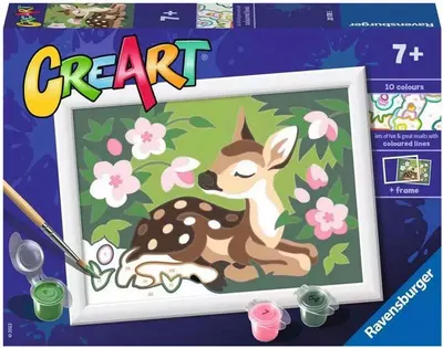 Set pictură după numere Ravensburger CreArt - O căprioară printre flori