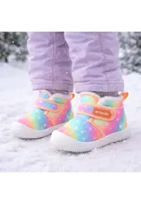 Ghete de iarna pentru copii - imprimeu curcubeu - Multicolor