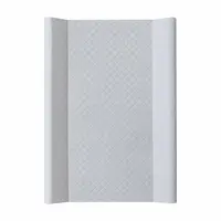 Saltea de infasat, Ceba Baby, Confort, 50x70 cm, Cu Intaritura, Pentru comode, masute de infasat si patuturi, Fara BPA, 0 luni+, Caro Gri