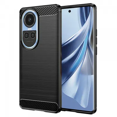 Husa pentru Oppo Reno10 / Reno10 Pro, Techsuit, Carbon, Neagra