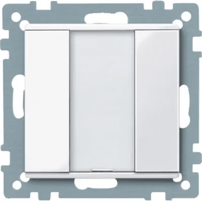 Buton KNX, 2 clapete, Alb Intens, Sistem M