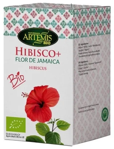 Ceai bio din plante cu hibiscus, scorțișoară, mentă, ghimbir și lemn dulce, 20 pliculețe filtrante, Artemis Bio
