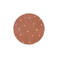Covor pentru copii cărămiziu lavabil/țesut manual din bumbac ø140 cm Round Dot Chestnut – Lorena Canals