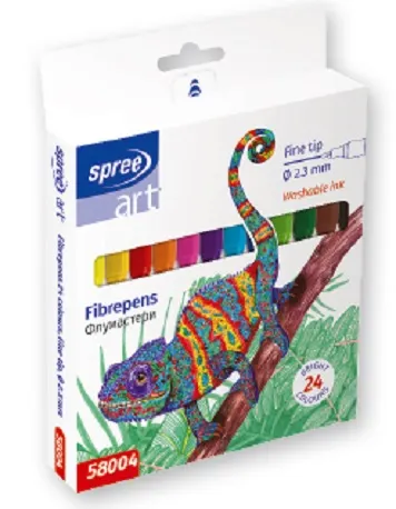 Carioci colorate SpreeArt - Ø 2.3 mm, 24 culori