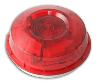 Honeywell Strobe inteligent montat pe perete cu lentila rosie si izolator incorporatWST-PR-I05