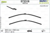 Lama stergator fata (2buc) AquaBlade 600 560mm (varianta cu incalzire) potrivit MERCEDES S (A217), S (C217) 04.14-07.20