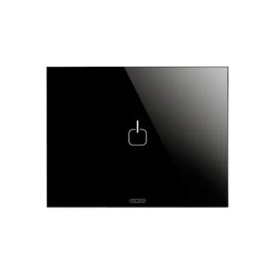 Placa ornament ICE TOUCH - Sticla - 1 SYMBOL - BLACK - CHORUS
