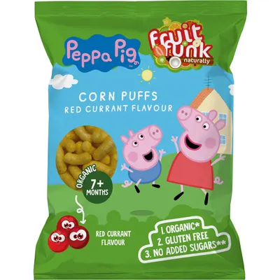 Pufuleti pentru Copii+7 Luni cu Aroma de Coacaze Rosii si Adaos de Vitamina B1 fara Zahar Adaugat 50g