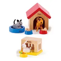 Set mini mobilier din lemn Hape - Casa pentru animale de companie