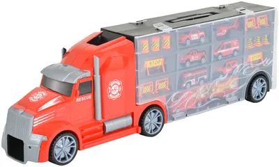 Set de joacă Jin Jia Toys - Suport auto cu cărucioare