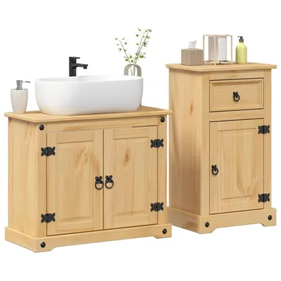 Gossi set mobilier de baie „corona”, 2 piese, lemn masiv de pin