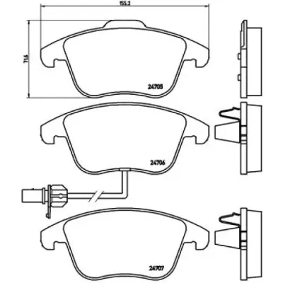 Set placute frana, frana disc BREMBO P 85 113X
