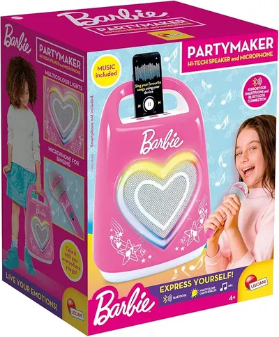 Karaoke pentru copii cu microfon Lisciani Giochi - Barbie, Bluetooth