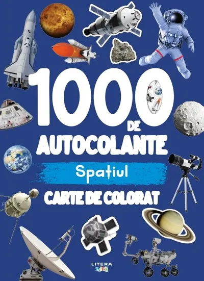 1000 de autocolante. Spatiul. Carte de colorat