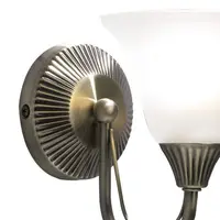Aplica Boston Wall Light Antique Brass Opaque Glass