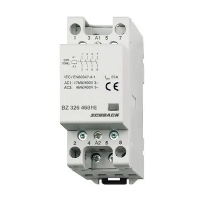 Contactor modular (2UH) 25A, 4 ND, 24Vca, seria AMPARO