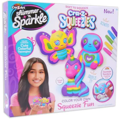 Set cu figurine Cra-Z-Art - Colorează 3 Squeezies figurine