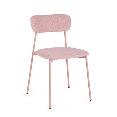 Scaun de dining roz tapițat Inka – Yes Everyday