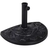 Outsunny Bază pentru Umbrelă Semicirculară de Ø38 mm si Ø48 mm cu Manivelă, 50x31x32 cm, Negru | Aosom Romania
