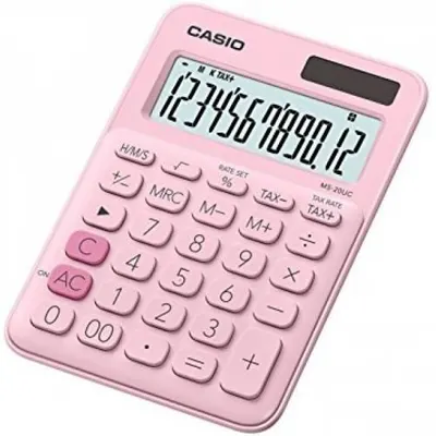 Calculator Casio MS-20UC de masa, 12 dgt, roz