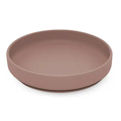 Farfurie, Petite&Mars, Take&Match, Din silicon, Cu ventuza, Fara BPA, Adecvata pentru masina de spalat vase si microunde, Nu absoarbe mirosuri, 6 luni+, 400 ml, Velvet Latte, Maro pudrat