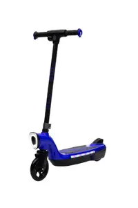 Trotineta electrica pentru copii Kinderauto BJKL168, 45W, 12V 7Ah, lumini ambientale, roti moi, albastra