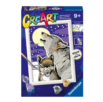 Pictura pe numere Ravensburger Creart Lupi Mistici RVSPBN23709