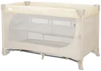 Patut pentru bebeluși cu 2 nivele KinderKraft - Moon Hug, Beige