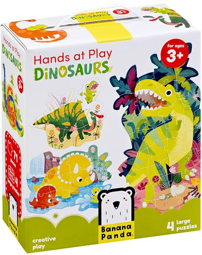 Puzzle pentru copii Banana Panda 4 în 1 - Dinozauri