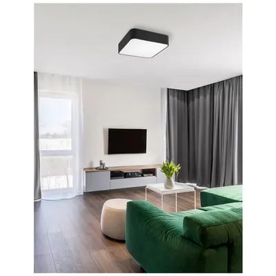 Plafoniera RAGU Metal & Acrylic Diffuser Negru Outside Mat Alb Inside LED E27 4x10 Wat 230 Volt IP20 Fara bec