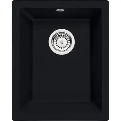 Chiuveta bucatarie compozit sub blat negru mat 38 cm Deante Corda