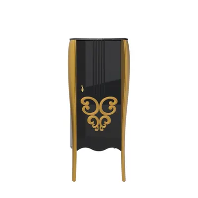 Dulap soldat baie Pierre Cardin Hermitage negru 70x162 cm